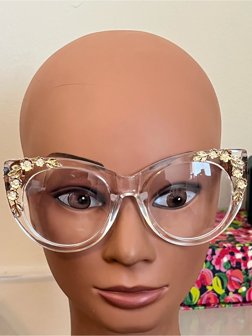 Cat Eye Retro  Clear Tortoise Gold  Readers +1.50